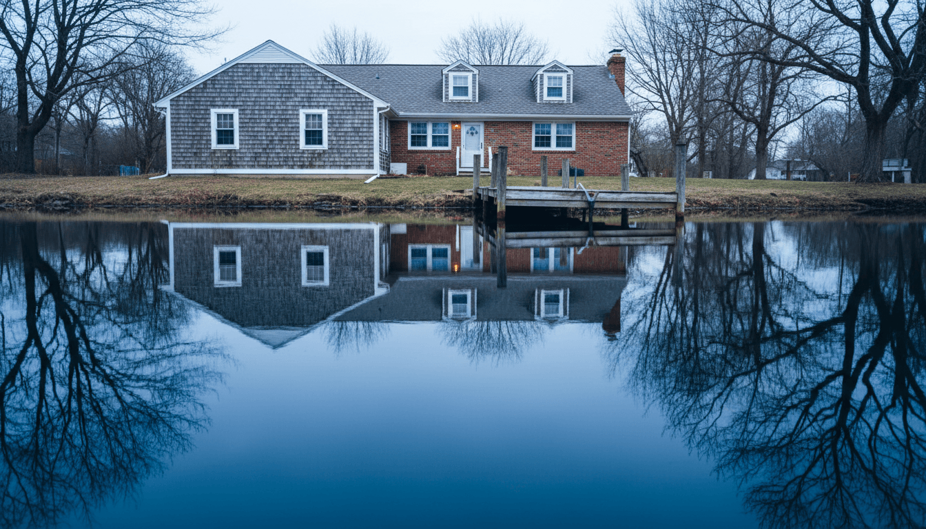 Waterfront home at 30 Windward Way, Stony Point, with a dock extending into the water